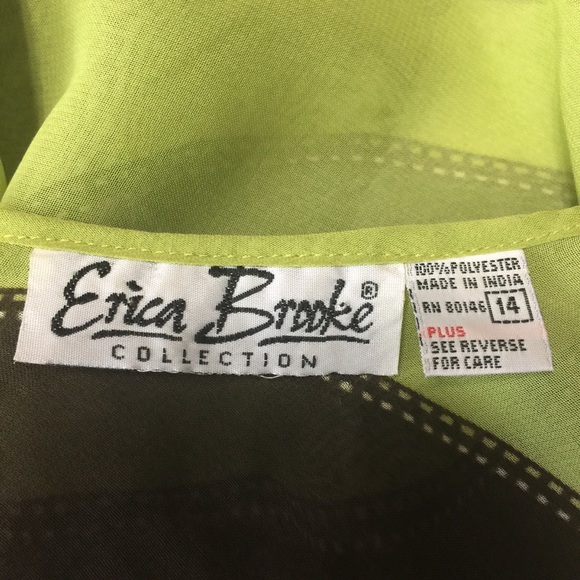 Erika Brooke Women Bohemian Sheer Tunic Size 14 - Picture 6 of 8